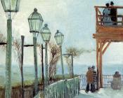 文森特 威廉 梵高 : 俯看蒙马特尔的望楼